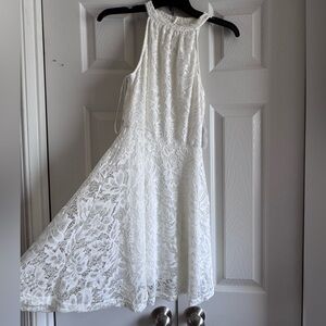 Papaya White Lace Halter Dress, SZ S, NWOT